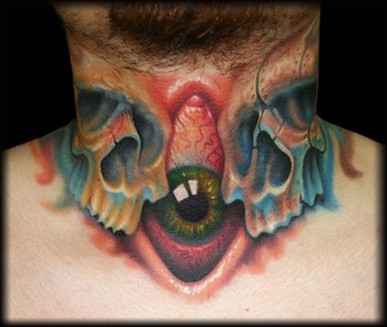 Looking for unique  Tattoos? throat eye